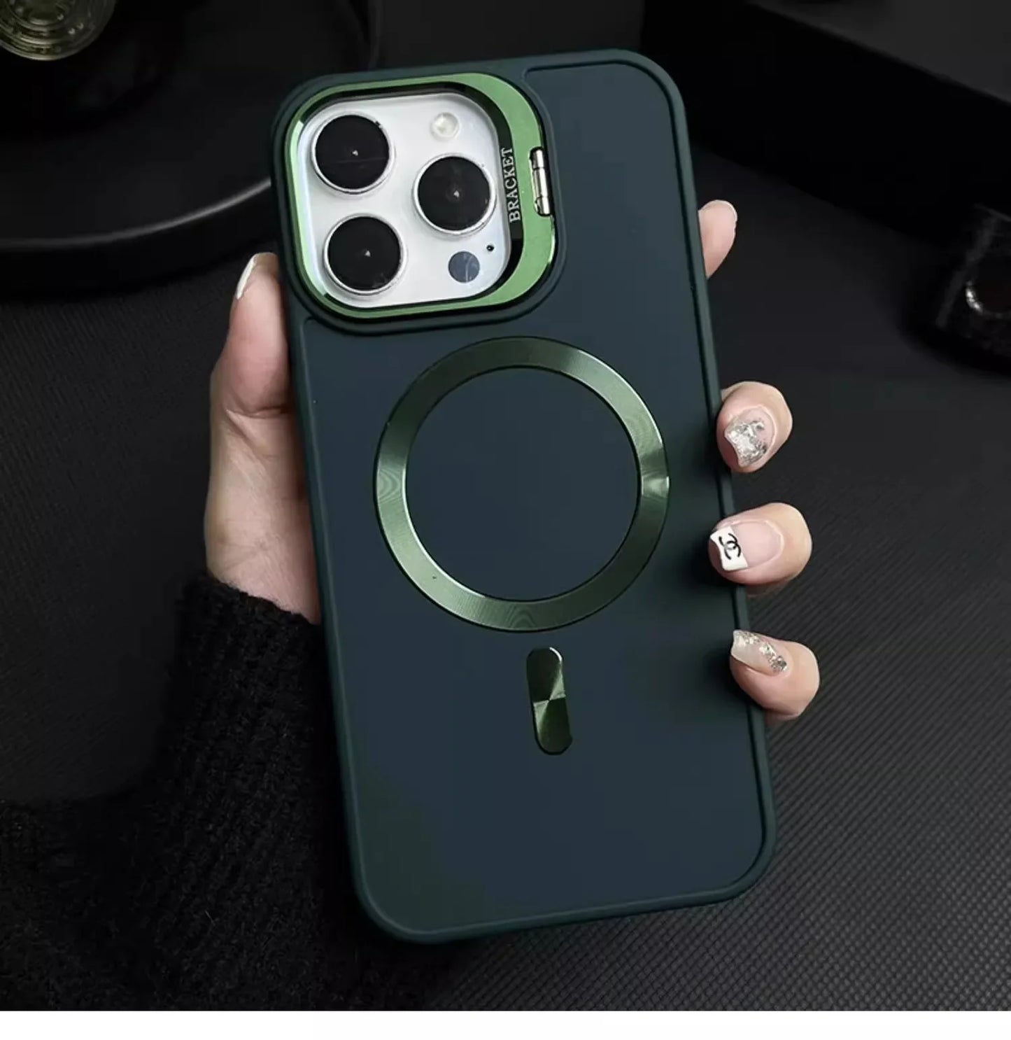METAL CAMERA HOLDER MAGNETIC PHONE CASE FOR IPHONE（Free lens protective film）（iPhone protective case）（Enjoy 5% off new products）