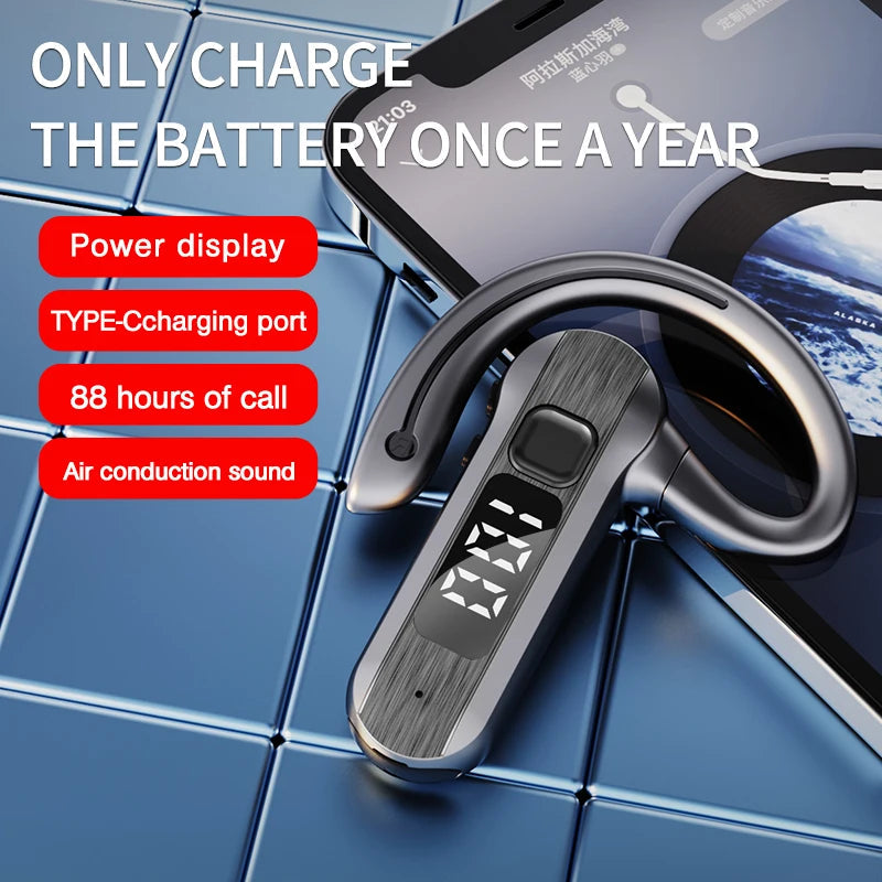 New Sports Bluetooth Bone Conduction Noise Cancelling Headphones with Microphone