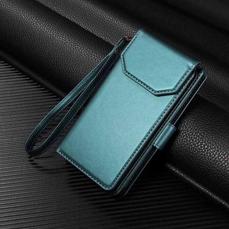 Leather Flip Wallet Multi-card Case For Samsung