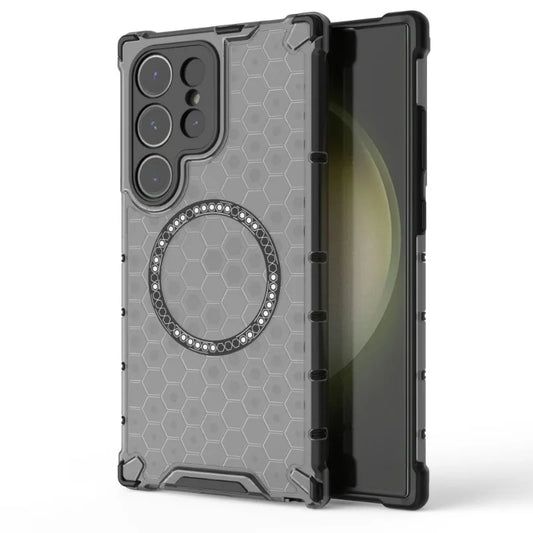 Honeycomb Style Magnetic Ring Phone Case For Samsung