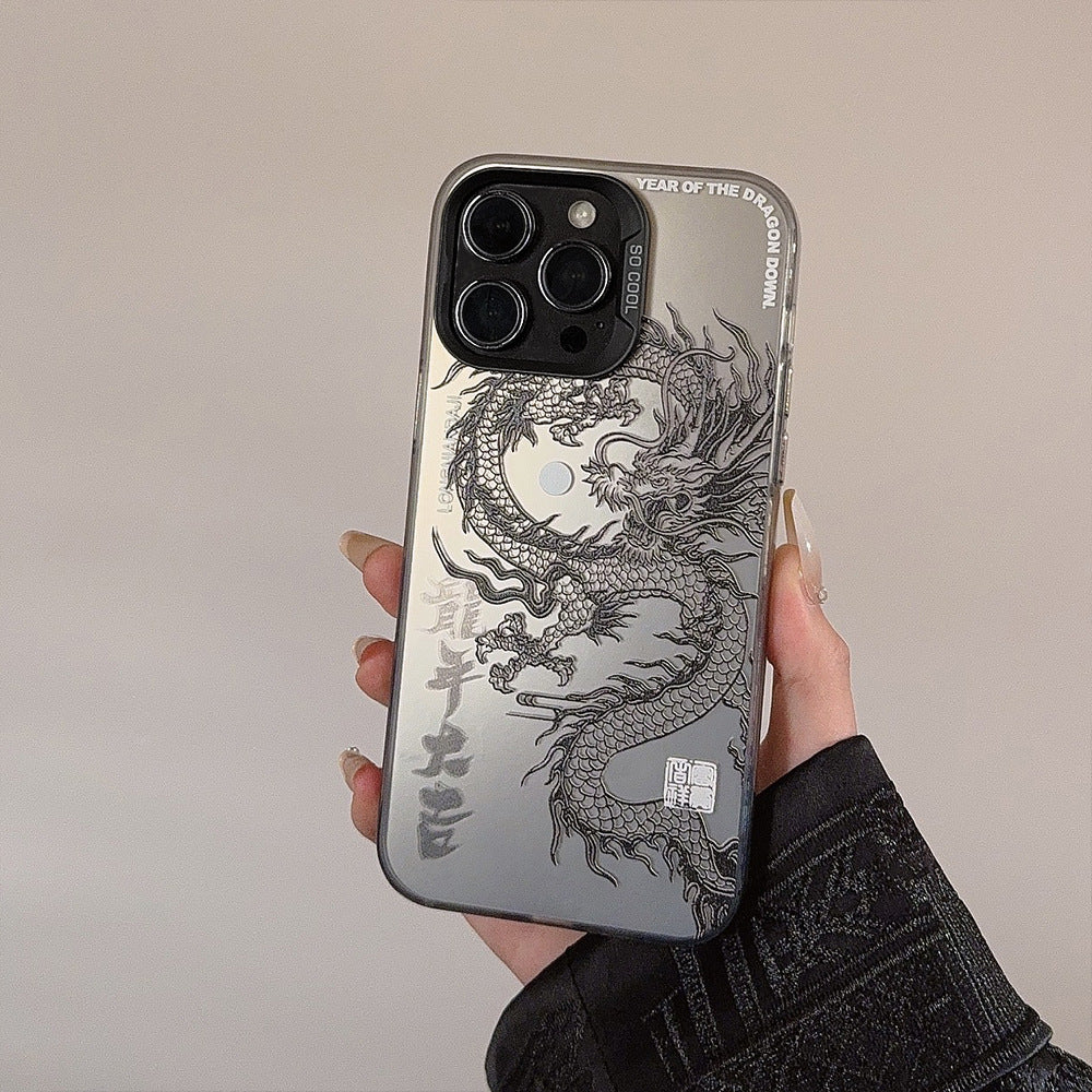 2024 New Premium Laser Fortune Dragon Phone Case for iPhone