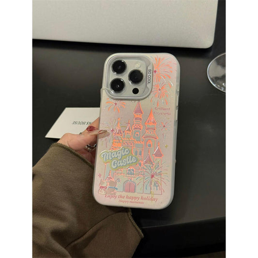 ✨Laser gradient dream castle phone case for iphone