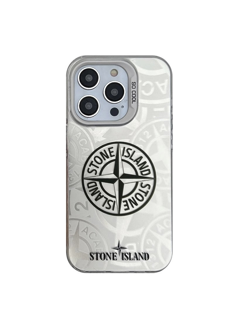 High-grade color-sensitive silver trendy brand iPhone mobile phone protective case