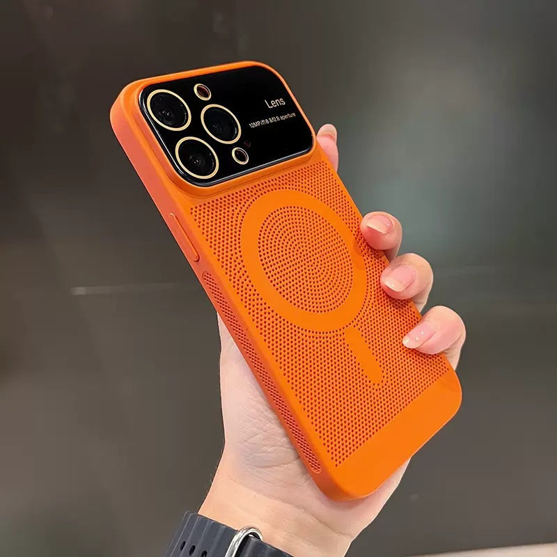 Big Window Cooling Phone Case For iPhone