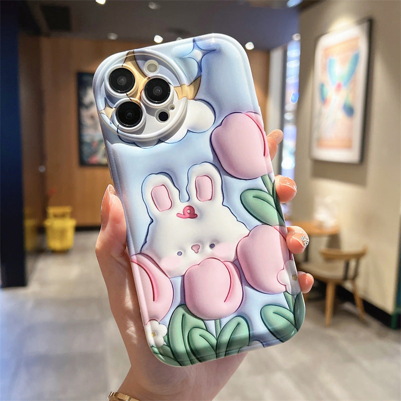 Soft Silicone 3D Rabbit air CushionProtective Case