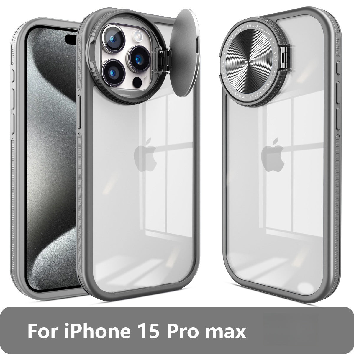 Full Coverage Lens Protection Folding Stand Case Cover for iPhone