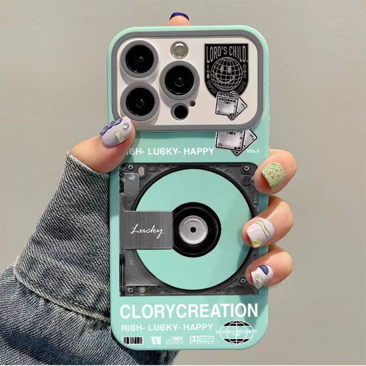 Trendy CD record large window mobile phone protective case