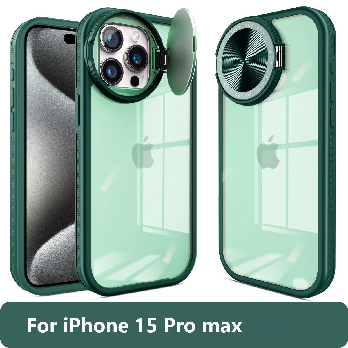 Full Coverage Lens Protection Folding Stand Case Cover for iPhone