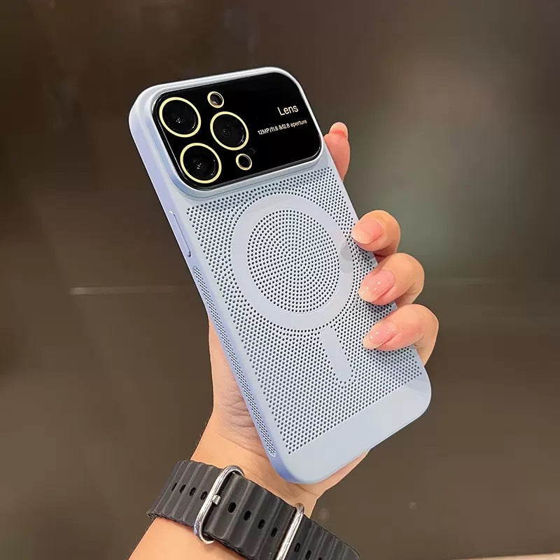 Big Window Cooling Phone Case For iPhone