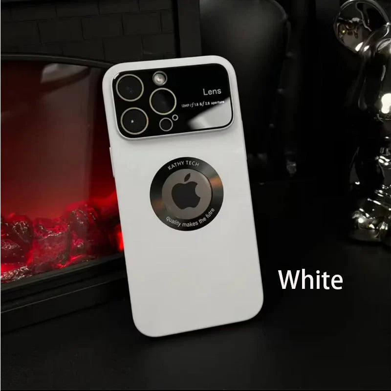 Large Window Protection Mirror Integrated Dustproof Electroplating Frosted Magnetic Suction Phone Case