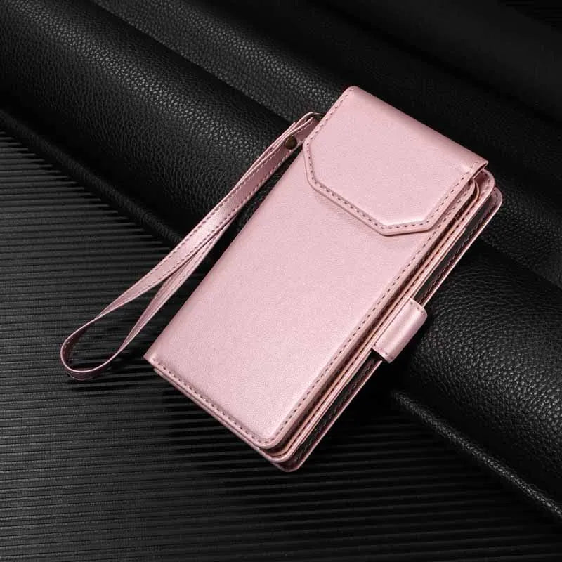 Leather Flip Wallet Multi-card Case For Samsung