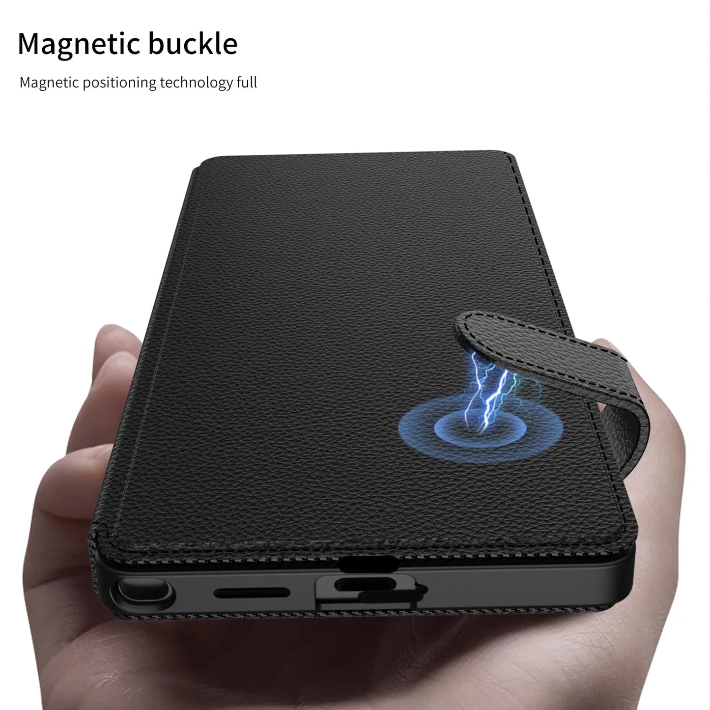 Shockproof Armor Wallet Case with Card Slot for Samsung S25 Ultra
