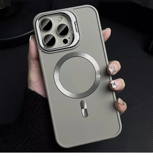 METAL CAMERA HOLDER MAGNETIC PHONE CASE FOR IPHONE（Free lens protective film）（iPhone protective case）（Enjoy 5% off new products）
