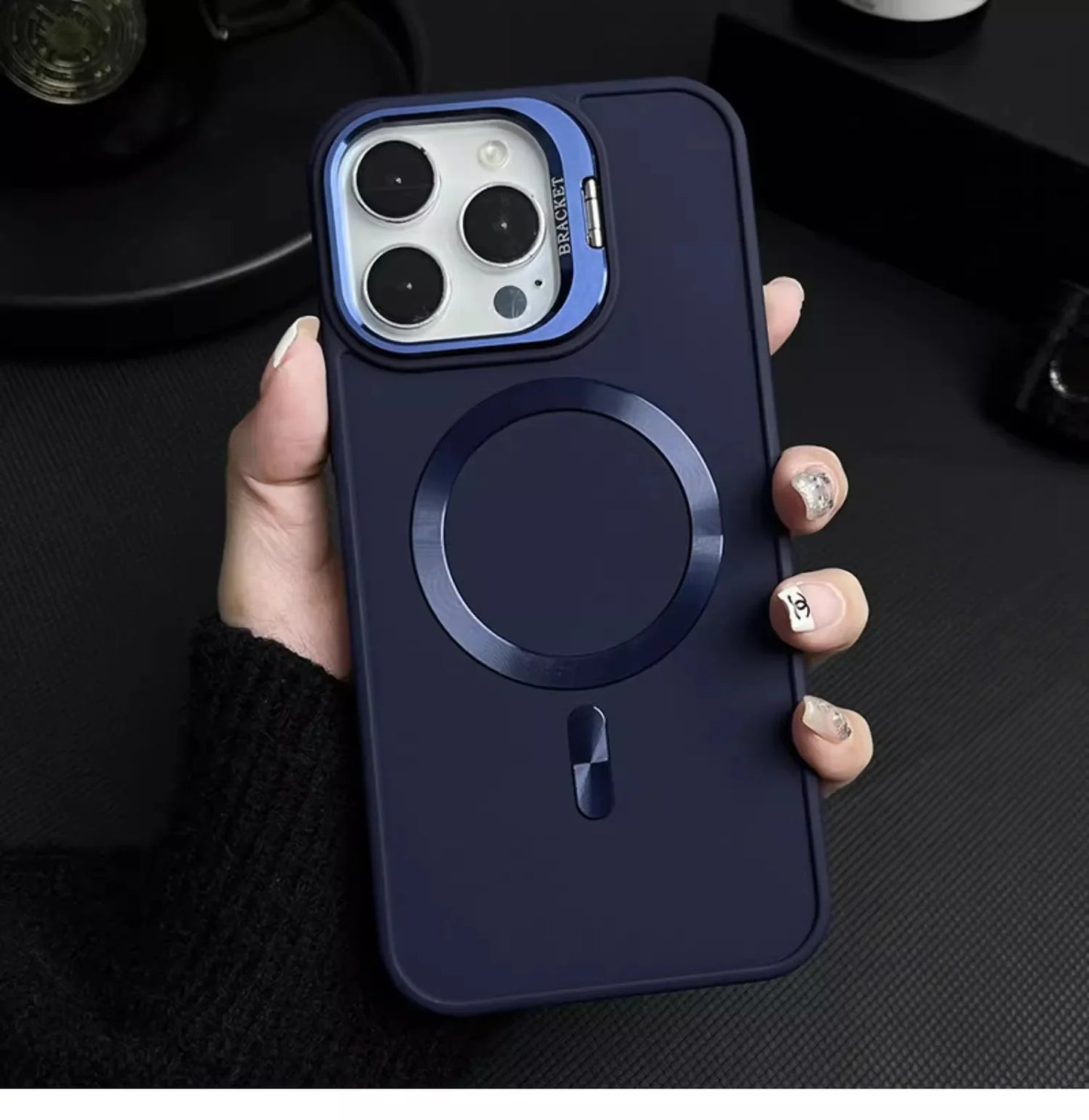 METAL CAMERA HOLDER MAGNETIC PHONE CASE FOR IPHONE（Free lens protective film）（iPhone protective case）（Enjoy 5% off new products）