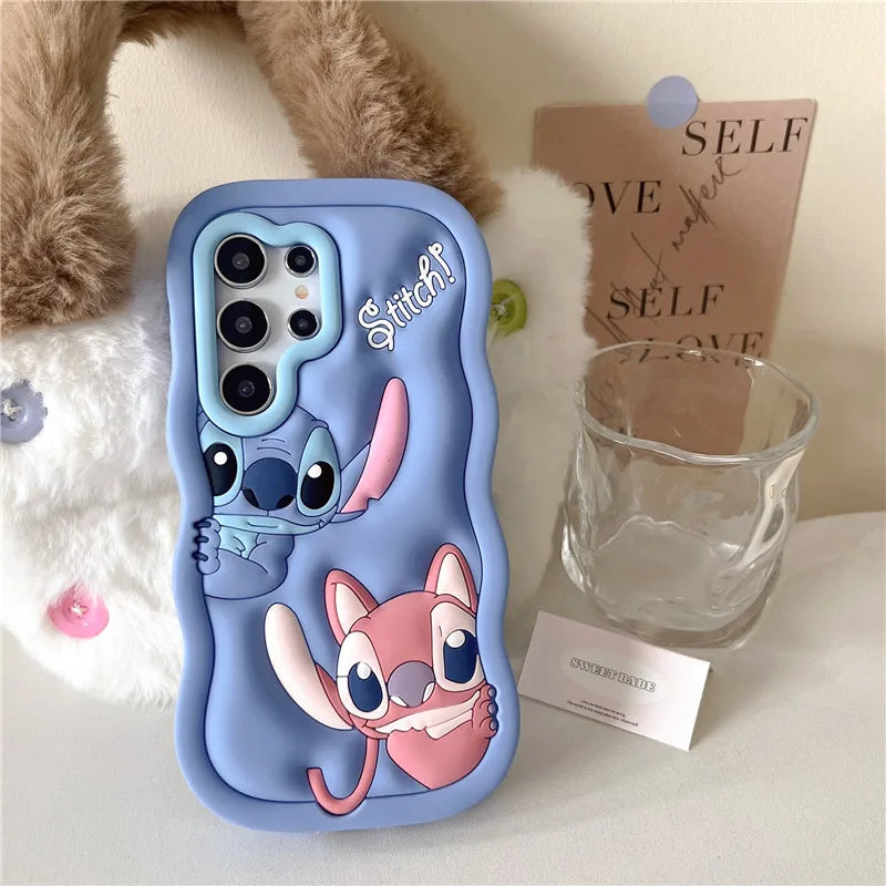 Cute Stitch & Angel Case For Galaxy S Series