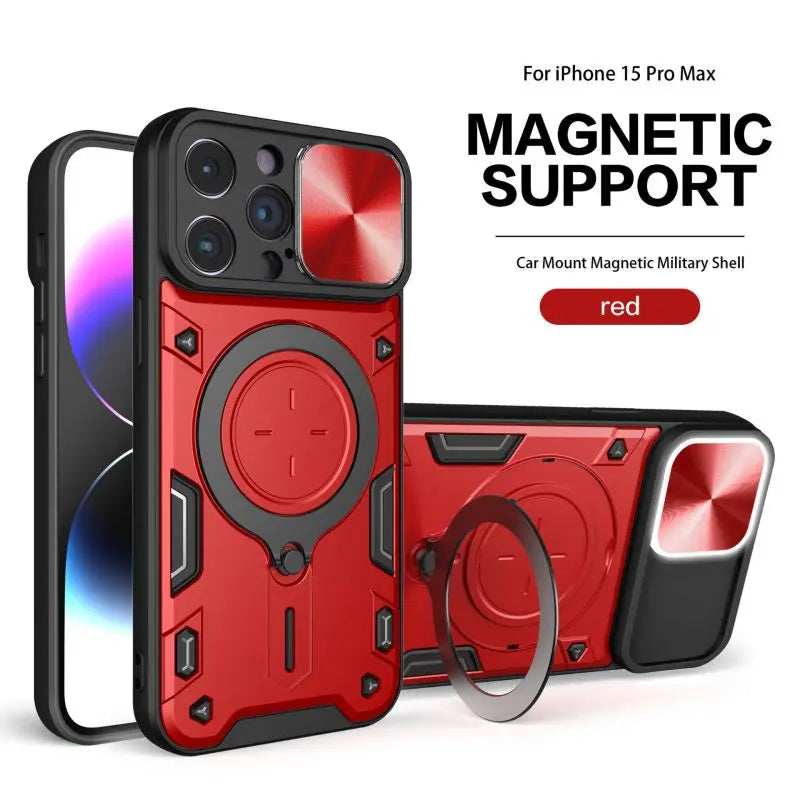 Slide Camera Shockproof Armor Case for iPhone