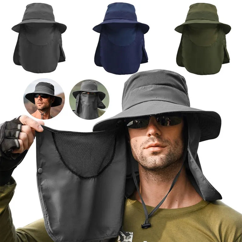 Summer Sun Hats UV Protection Outdoor Hunting Fishing Cap for Men