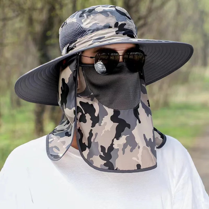 Summer Sun Hats UV Protection Outdoor Hunting Fishing Cap for Men