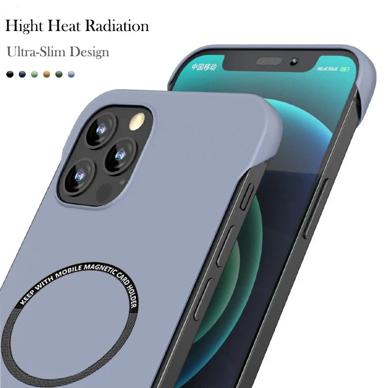 Ultra Thin Wireless Charging Frameless Case For iPhone