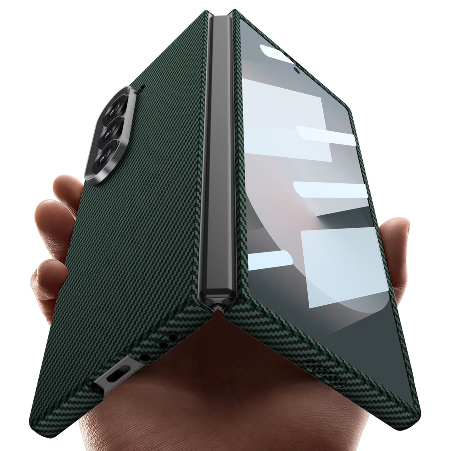 Razor-Thin Carbon Fiber Z Fold 7, 6,5  MagSafe & HD Screen Protection Case