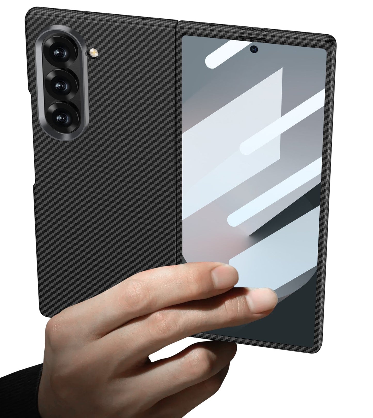 Razor-Thin Carbon Fiber Z Fold 7, 6,5  MagSafe & HD Screen Protection Case