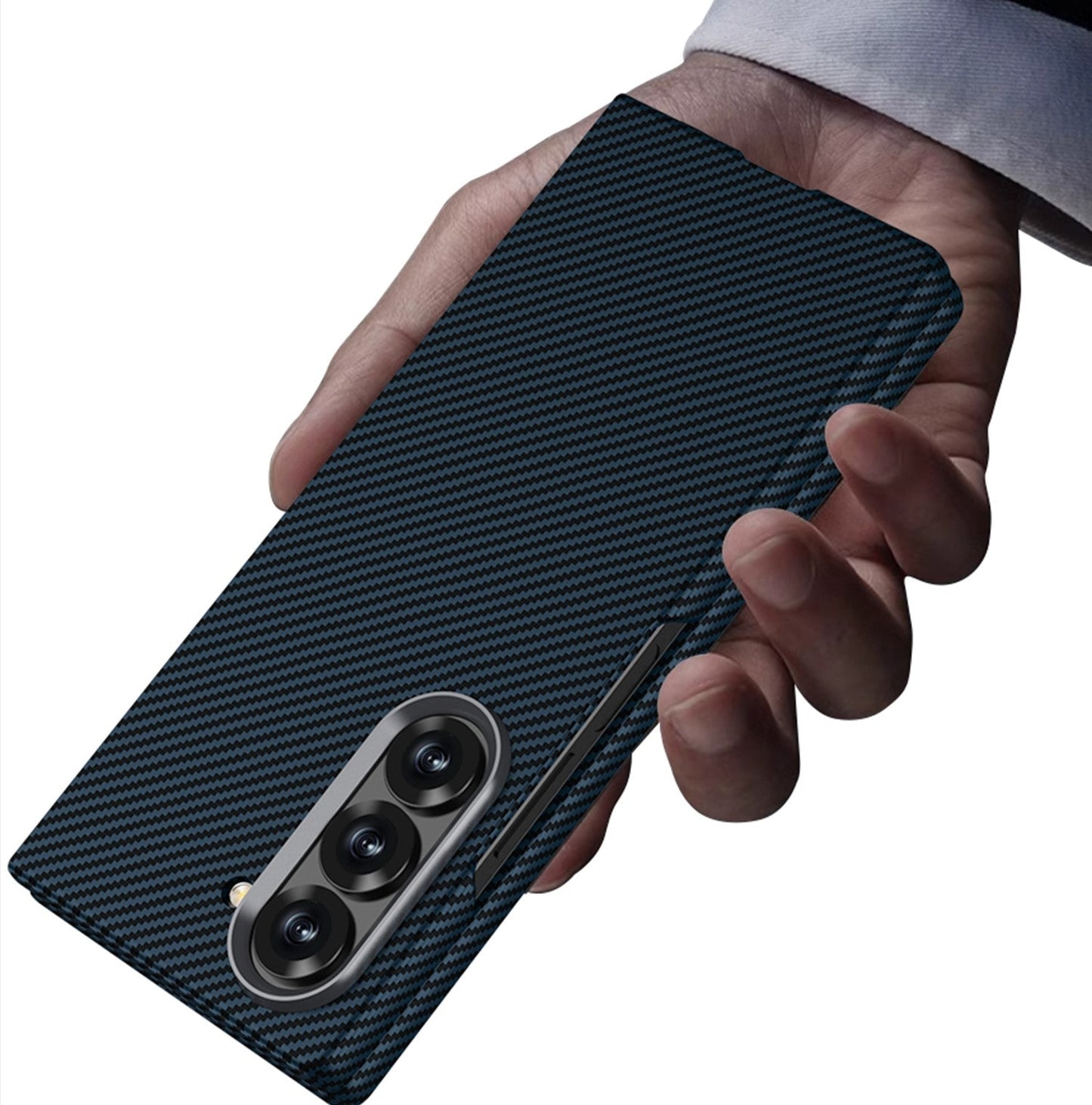 Razor-Thin Carbon Fiber Z Fold 7, 6,5  MagSafe & HD Screen Protection Case