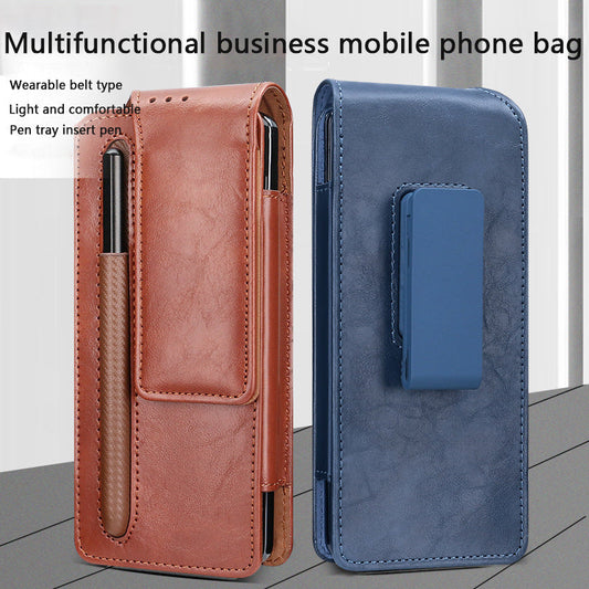 Suitable For Samsung Fold3/4/5 Business Folding Screen Universal Mobile Phone Bag With S-Pen Pen Slot