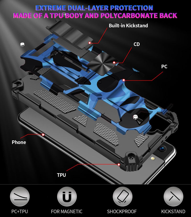 Armor Shockproof With Kickstand For Samsung Galaxy