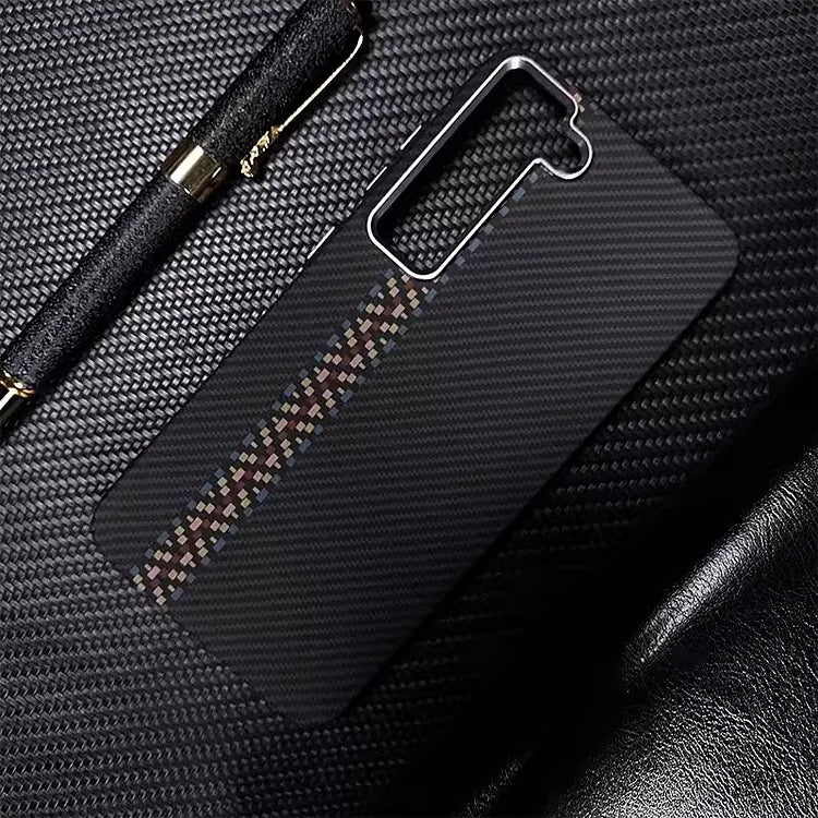 Magnetic Kevlar Carbon Fiber Pattern For Samsung