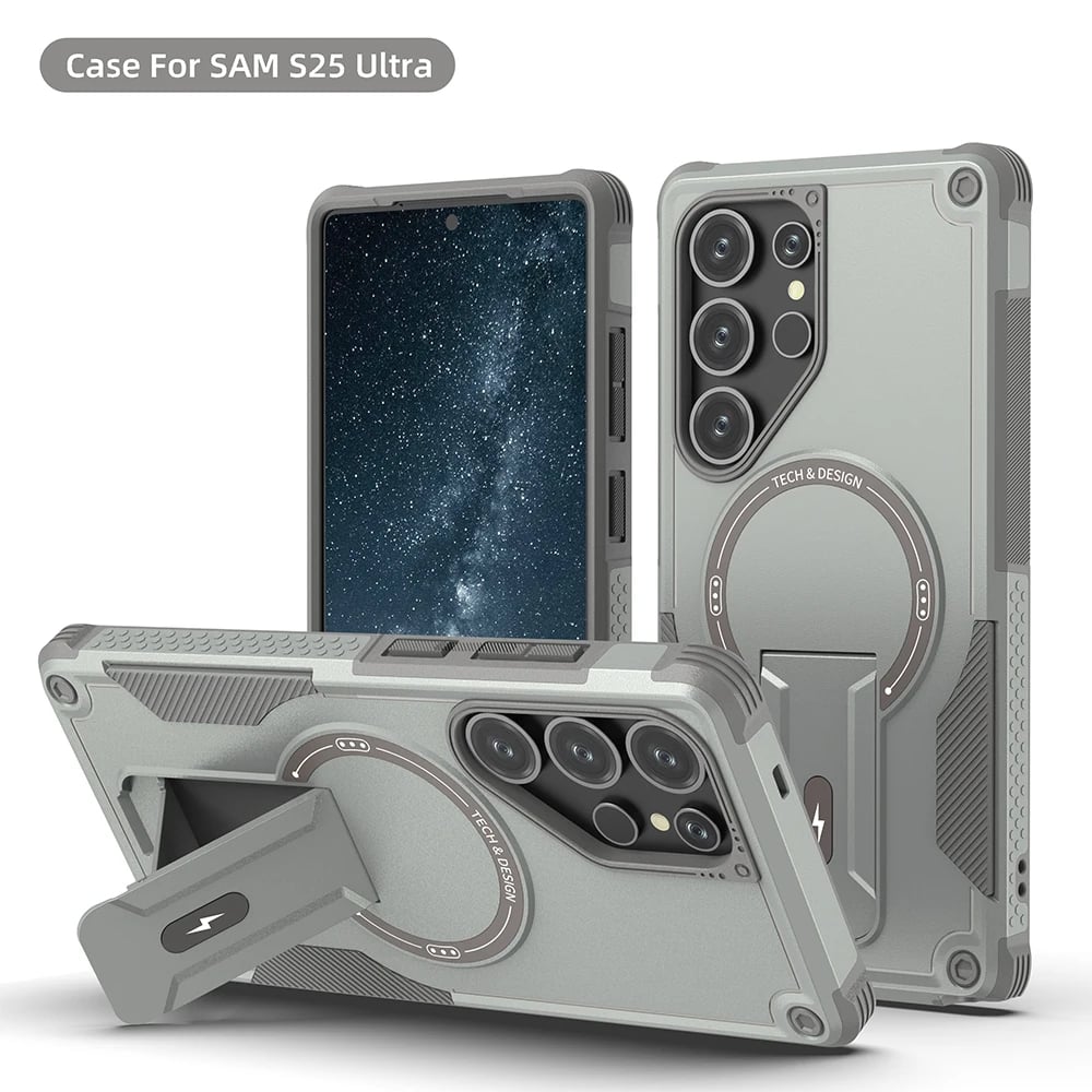 Cool Mecha For Magsafe Magnetic Stand Invisible Support Phone Case
