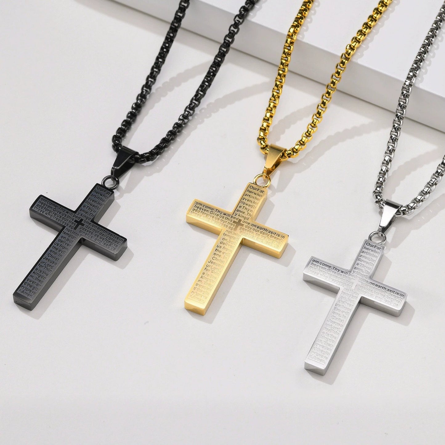 🙏Easter’s Hot Selling & 🔥🔥Lord‘s Prayer Scibble Cross Necklace