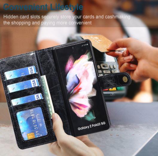 2024 Bagong Foldable Mobile Phone Leather Z Fold 3/4/5 Case Cover