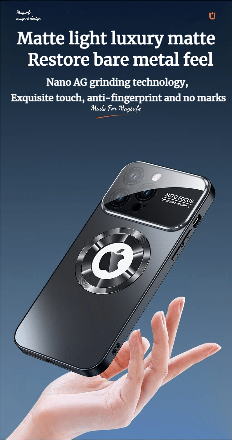 AG frosted glass large window missing label magnetic shell is suitable for Apple 16/15/14/13 series