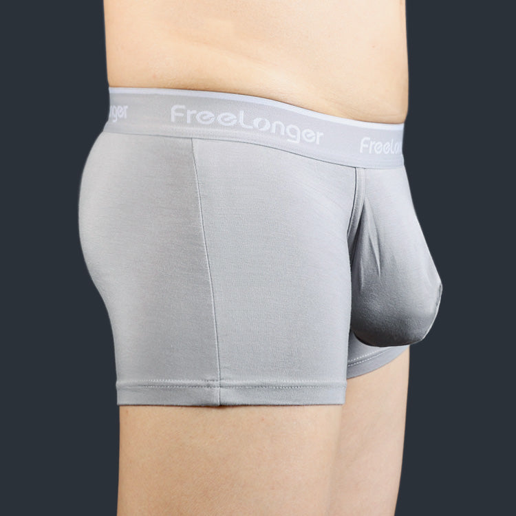 FreeLonger Men's Comfy Separate Big Pouch Boxer Briefs