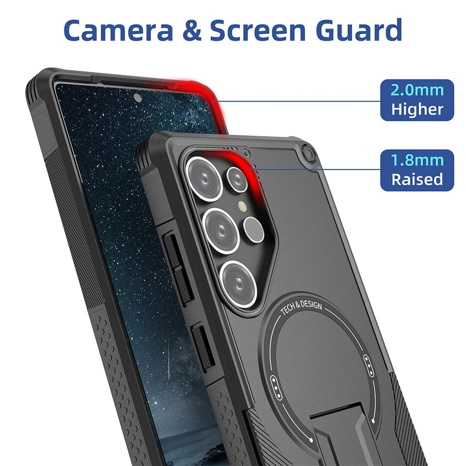 Cool Mecha For Magsafe Magnetic Stand Invisible Support Phone Case