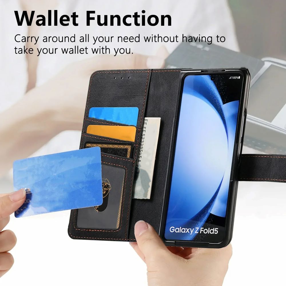 2 in1 Magnetic Zipper Leather Wallet  Phone Case