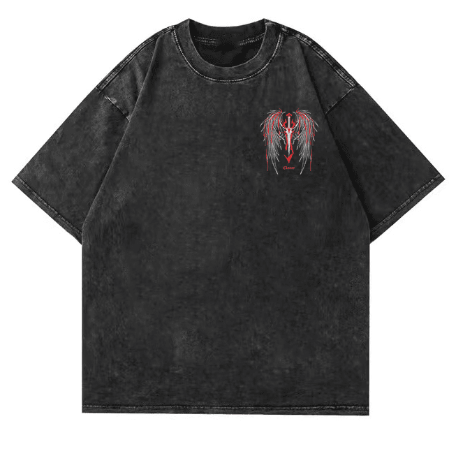 Original brand hit "Hip-Hop High Street Wings" 100% pure cotton trendy T-shirt