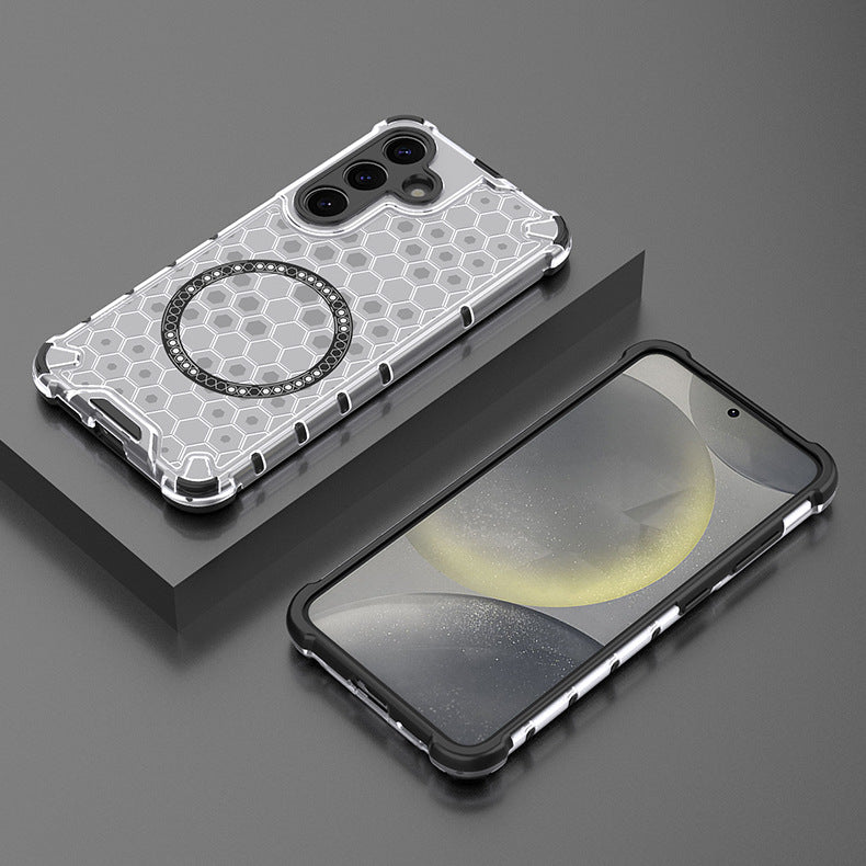 Honeycomb Style Magnetic Ring Phone Case For Samsung