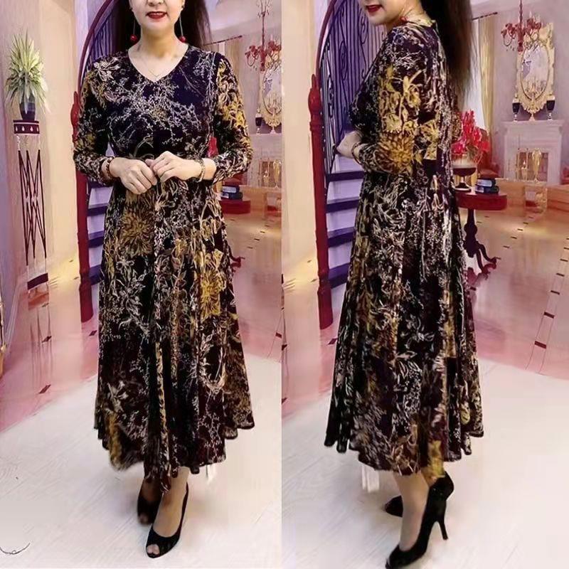 💥Hot Sale 49% Off Elegant Women's Floral V-Neck Dress👗