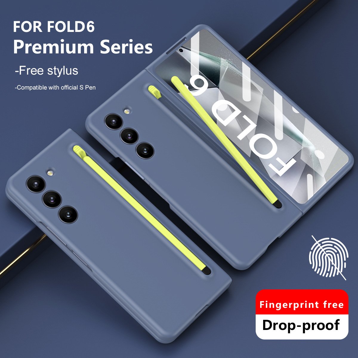 New Processes Anti-fingerprint protective case For Samsung Galaxy Z Fold S-Pen Case