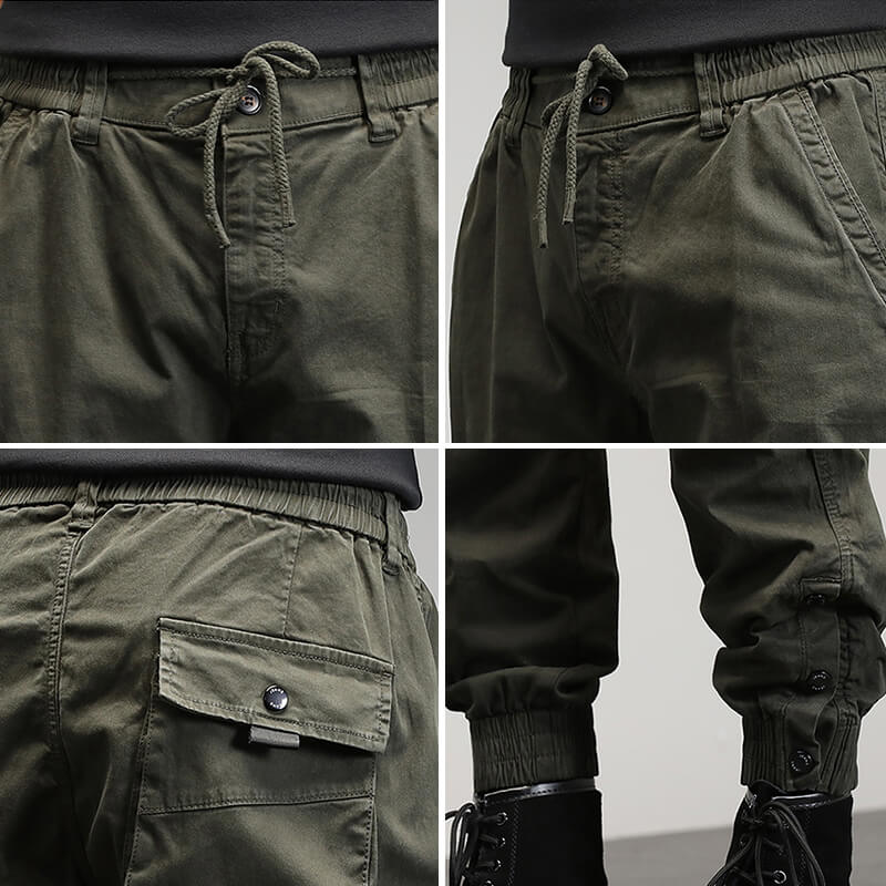 🔥Men's Tactical Cargo Pants🔥– Elastic, Multi-Pocket Joggers