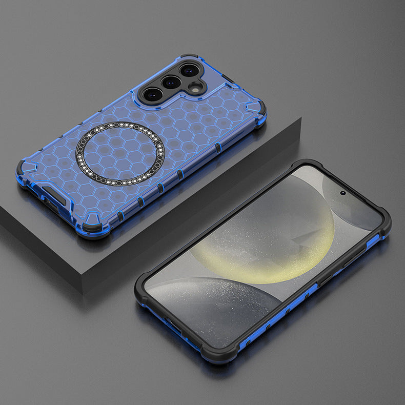 Honeycomb Style Magnetic Ring Phone Case For Samsung