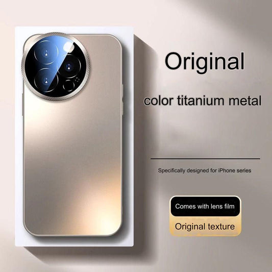 Metal Lens Matte Anti-Fingerprint Phone Case For iPhone