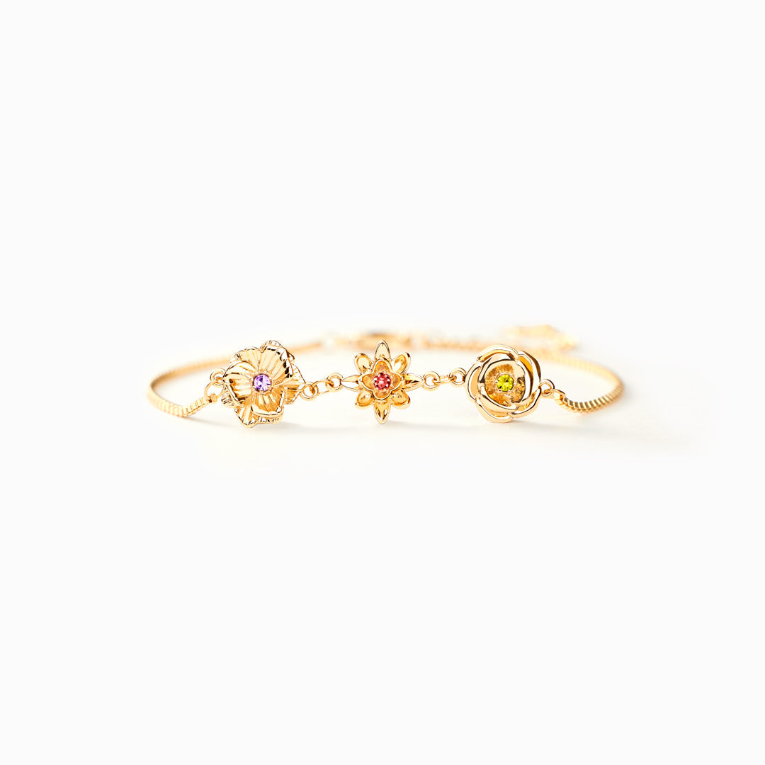 🎄Christmas Pre-sale🎁1-10 Three-Dimensional Birth Flowers Bracelet