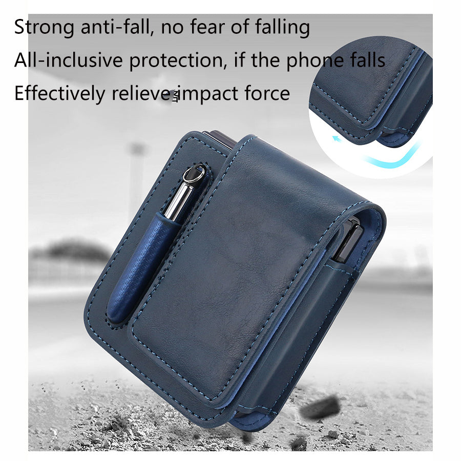 Suitable for Samsung Flip 3/4/5 Folding Screen Mobile Phone Belt Bag with Pen Slot