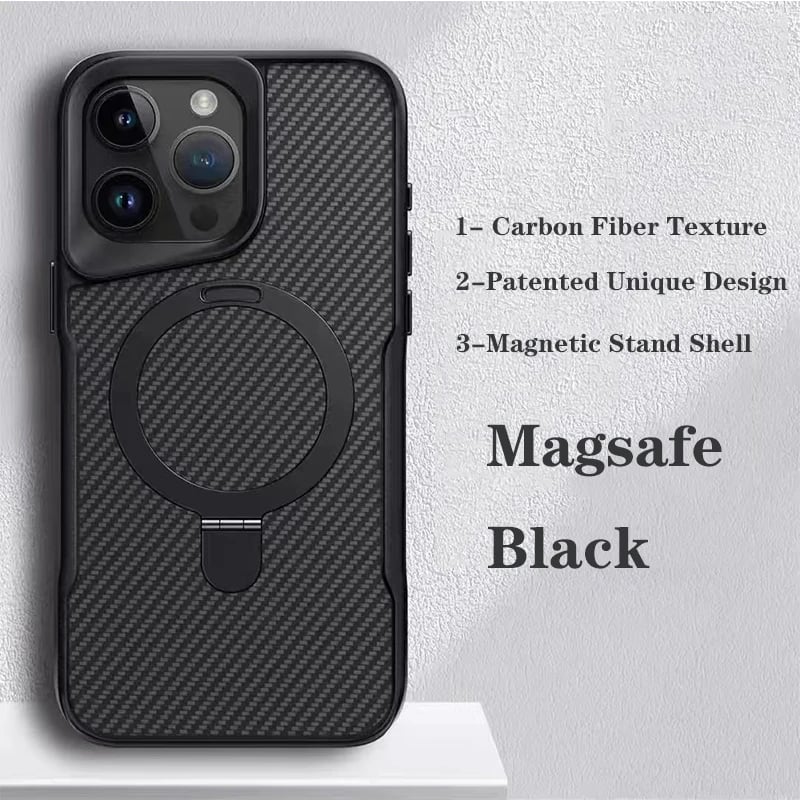Fiber Textured Backplate Magsafe Magnetic Case For iPhone 16 15 14 13 12 Pro Max