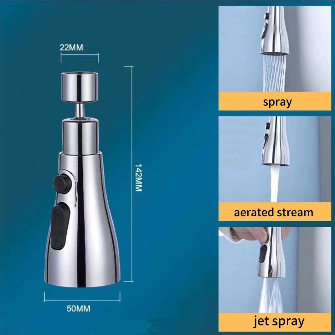 💥360° Rotatable -3 Function Kitchen Faucet Spray Head