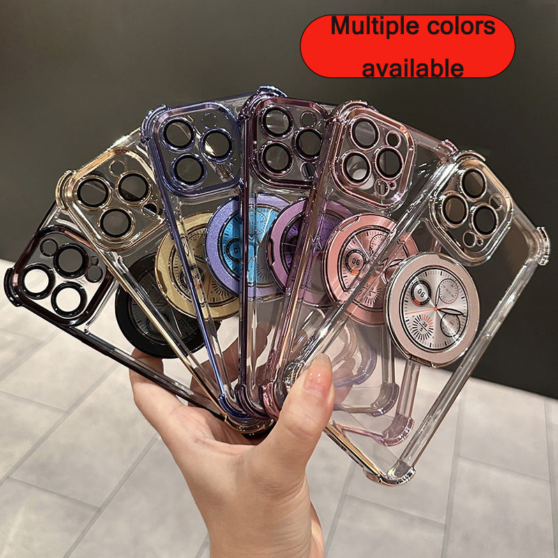 Original magnetic clock pattern rotating ring holder mobile phone case