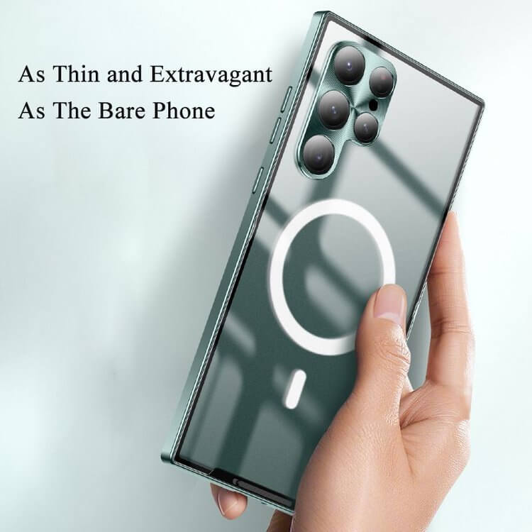 2024 Hot Sale Suitable For Samsung S24ultra PC&Metal Magnetic Phone Case - Full Lens Protection