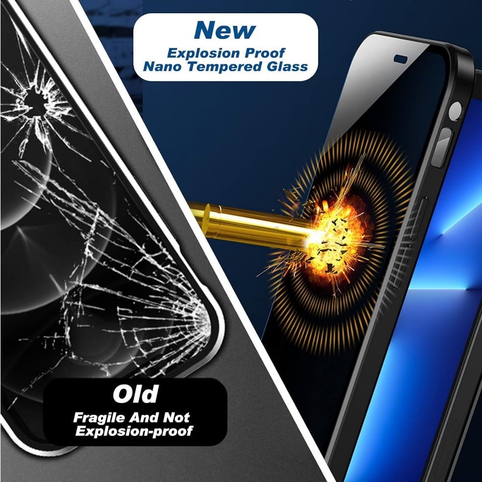 🔥Privacy Protection Technology🔥Magnetic Double Sided Tempered Glass Phone Case for iphone
